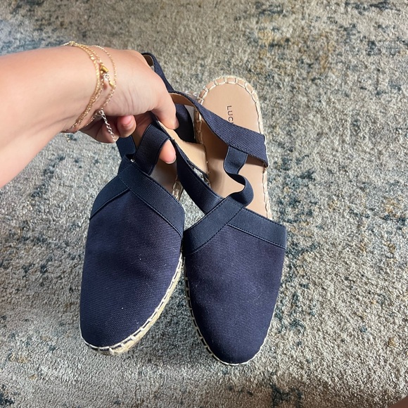 Lucky brand Women's Navy Espadrille Sandals - Picture 1 of 2